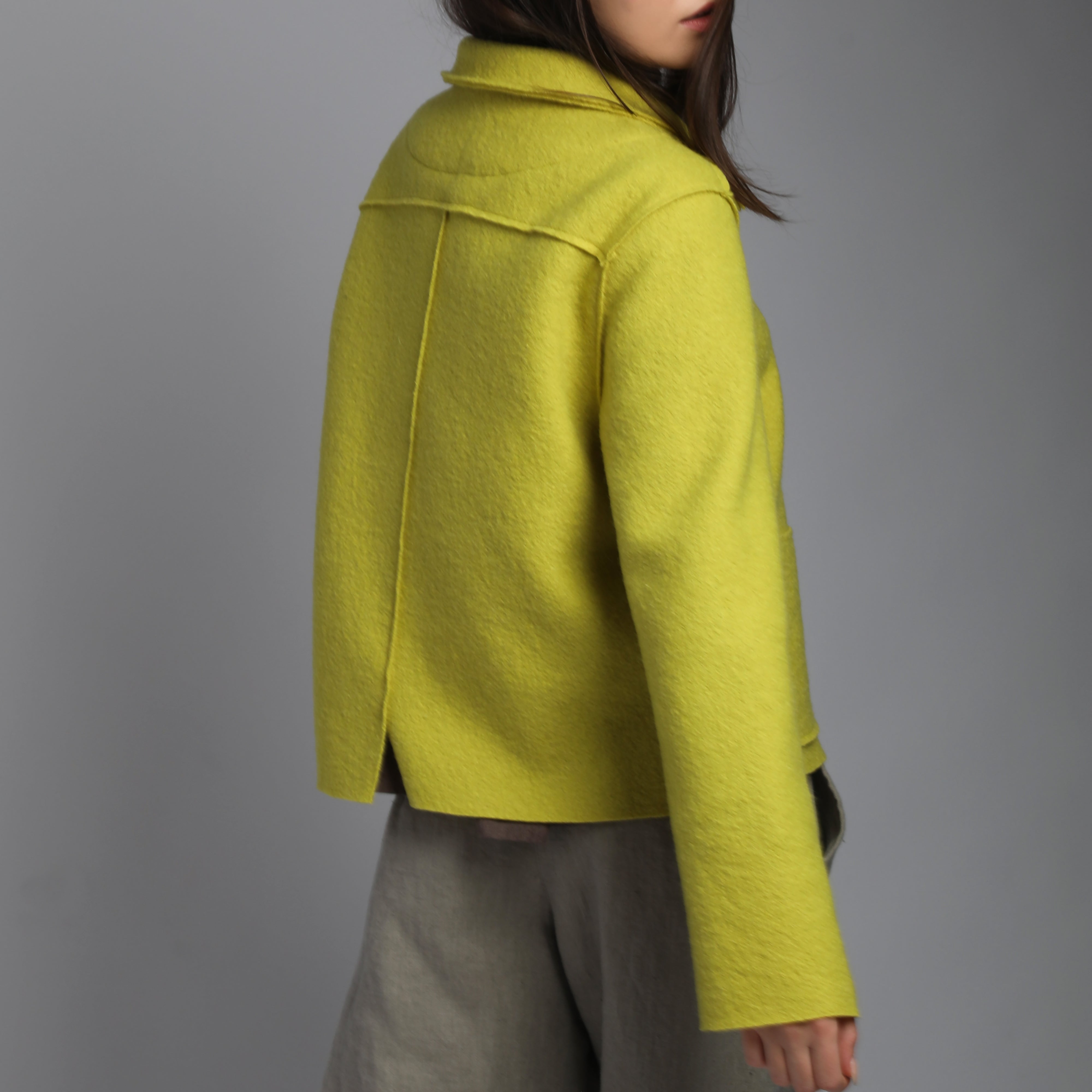 ALESSANDRA Boiled Wool Blazer Jacket