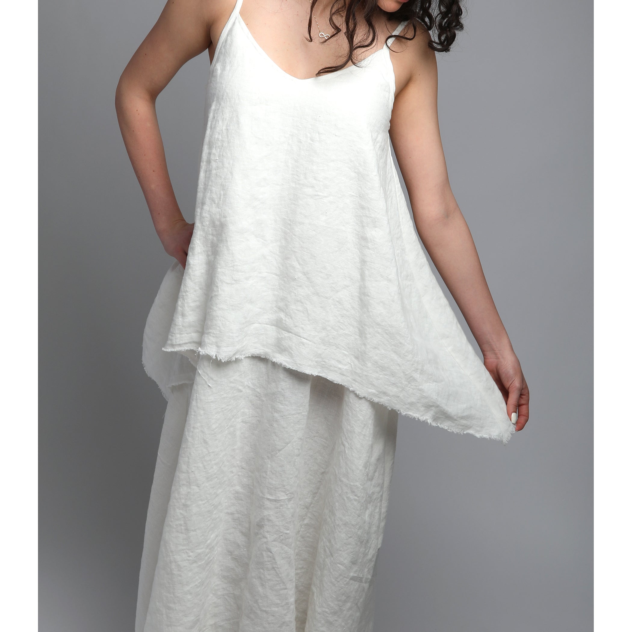 LOTUS Flowy Linen Maxi Dress | KNOTIUM LOTUS Flowy Linen Maxi Dress | KNOTIUM