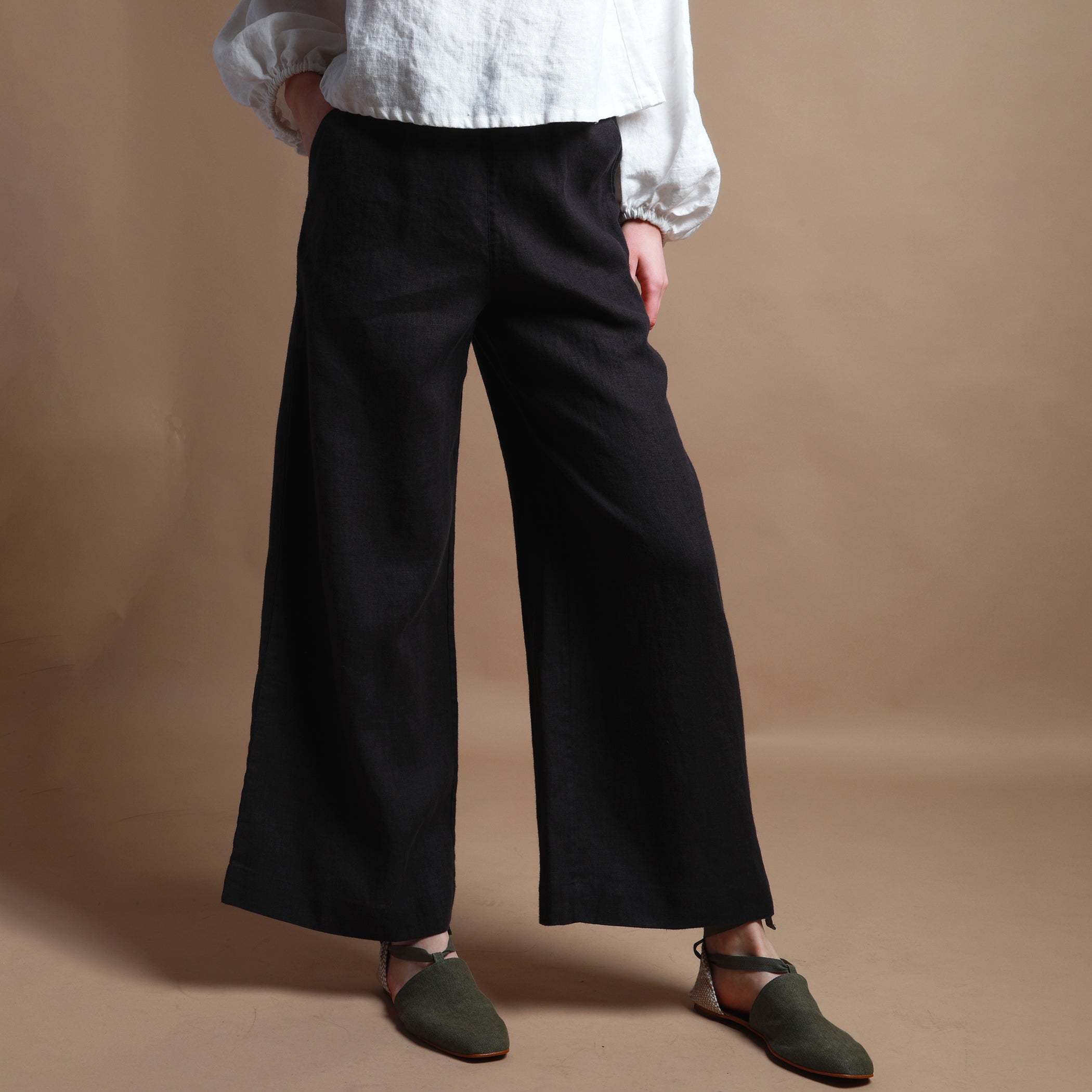 FLORENCE Straight Long Linen Pants
