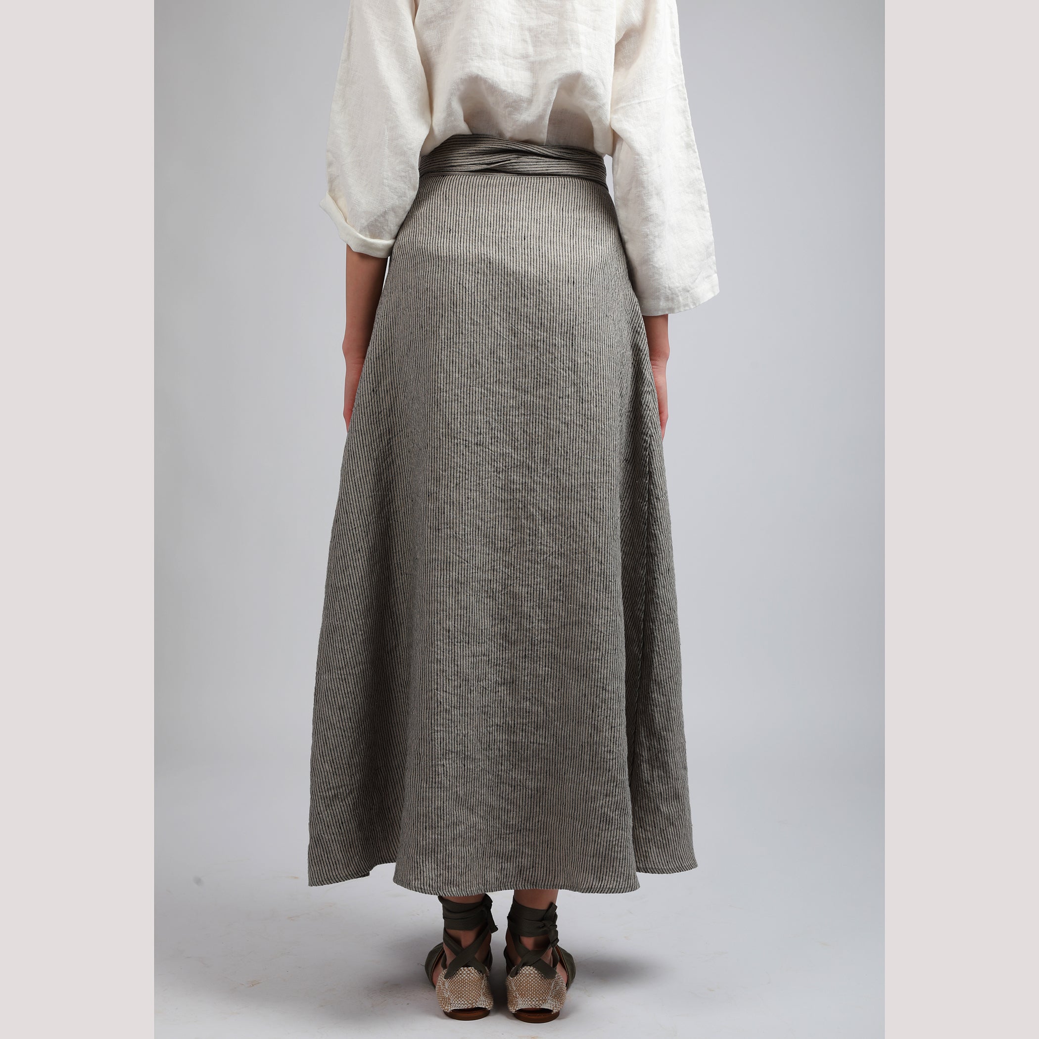 TINA Maxi Linen Wrap Around Skirt