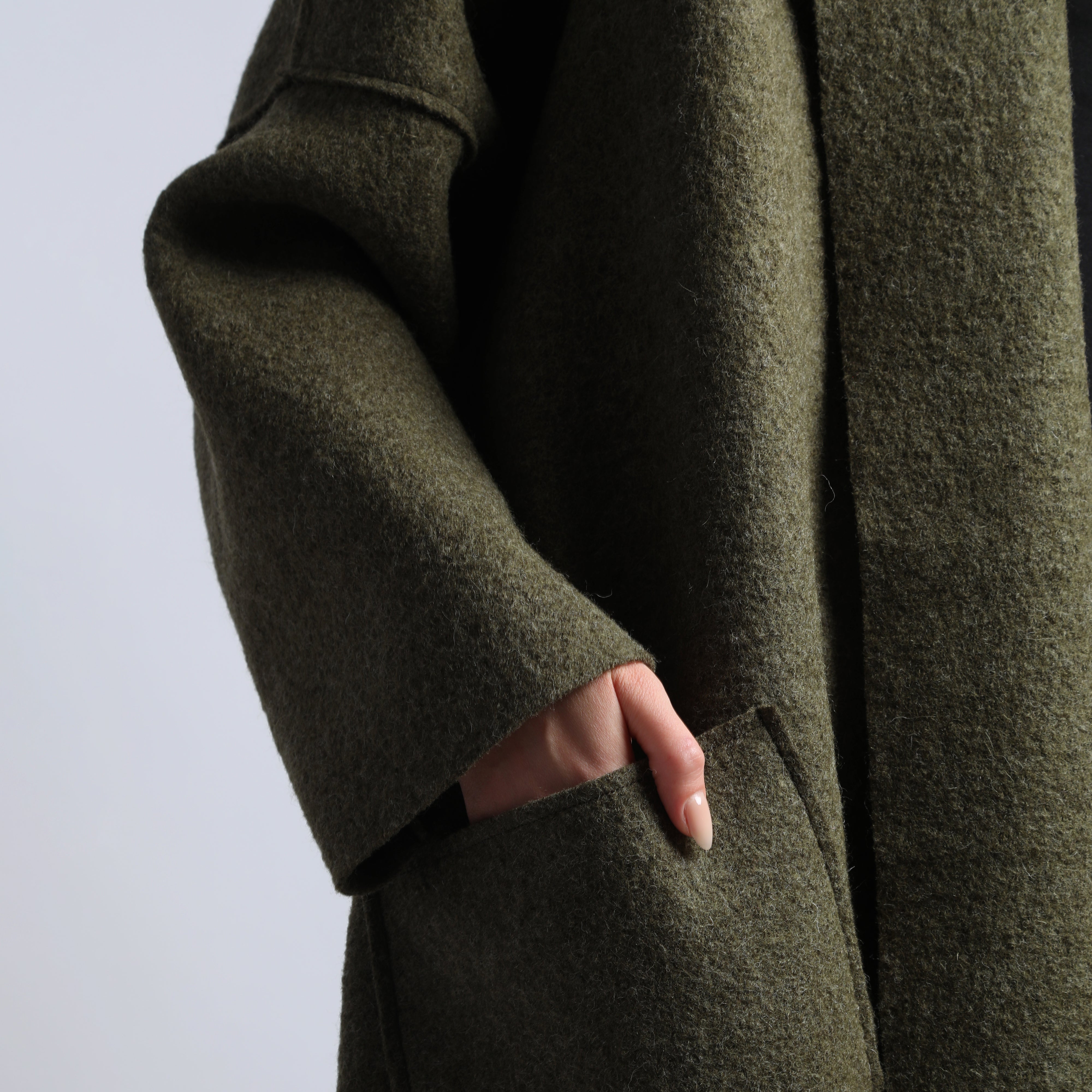 ELLA Oversized Boiled Wool Coatigan Jacket