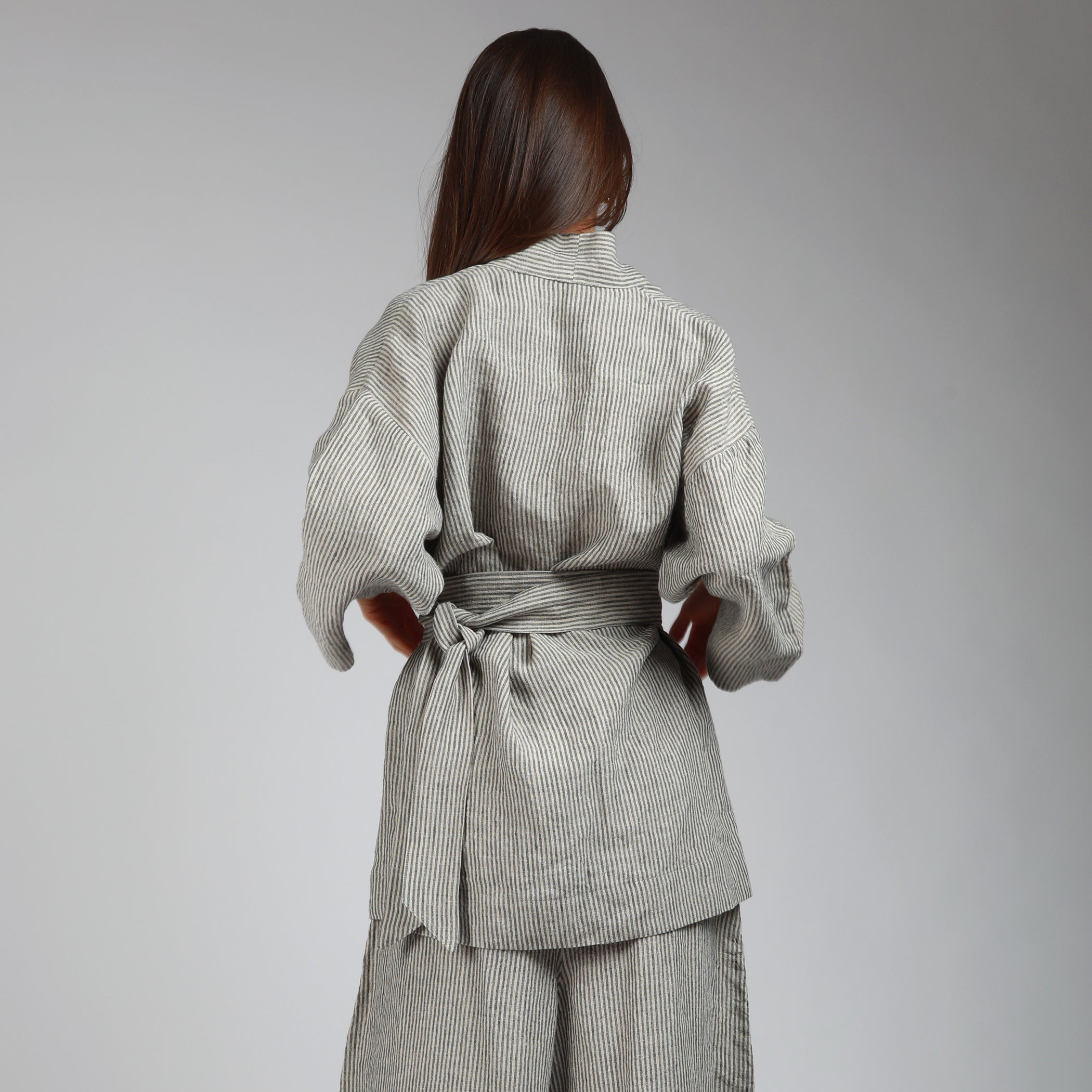 LIBERTY Loose Kimono Style Jacket - Size S - Color DARK CHOCOLATE