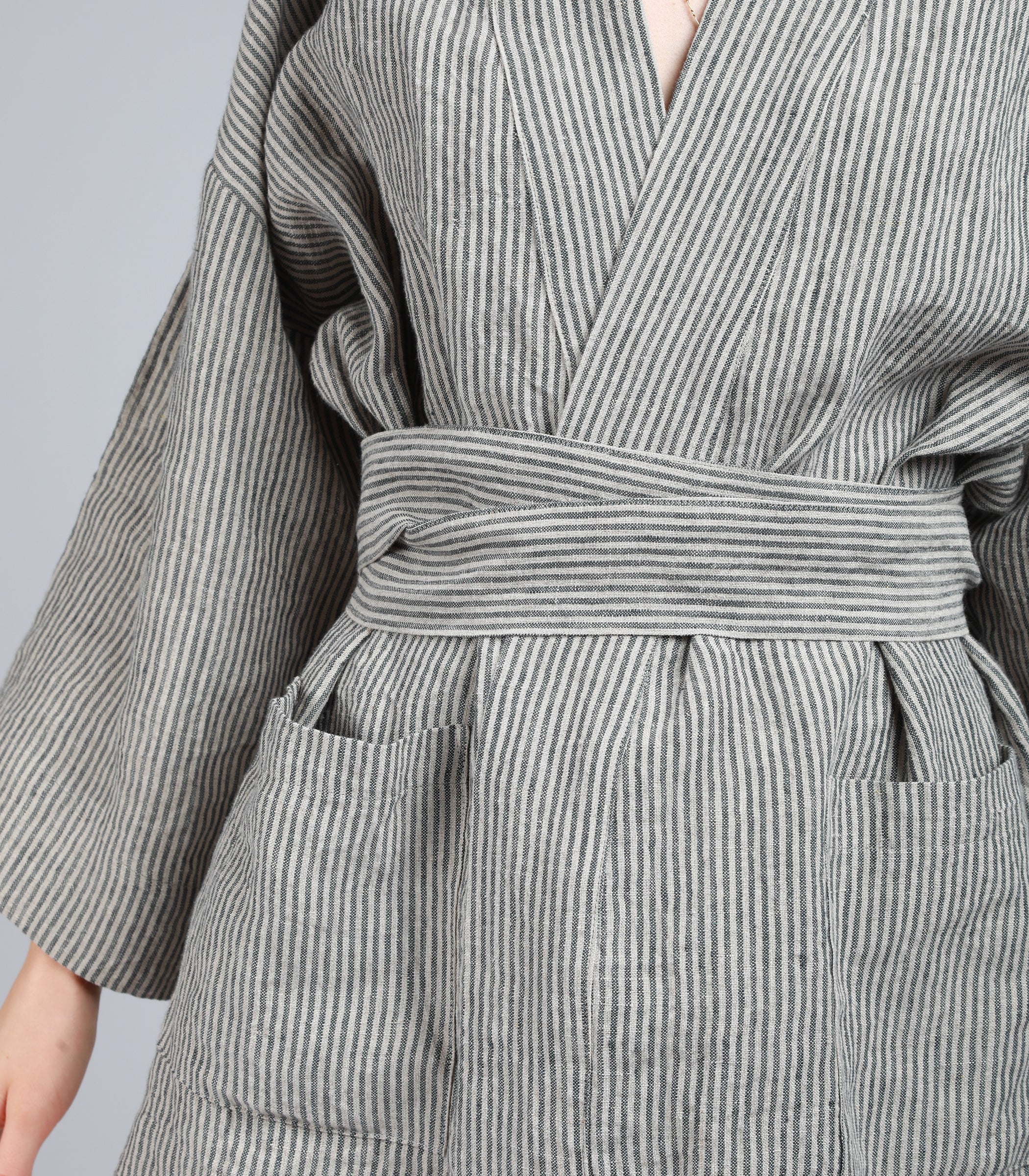 LIBERTY Loose Kimono Style Jacket - Size S - Color DARK CHOCOLATE
