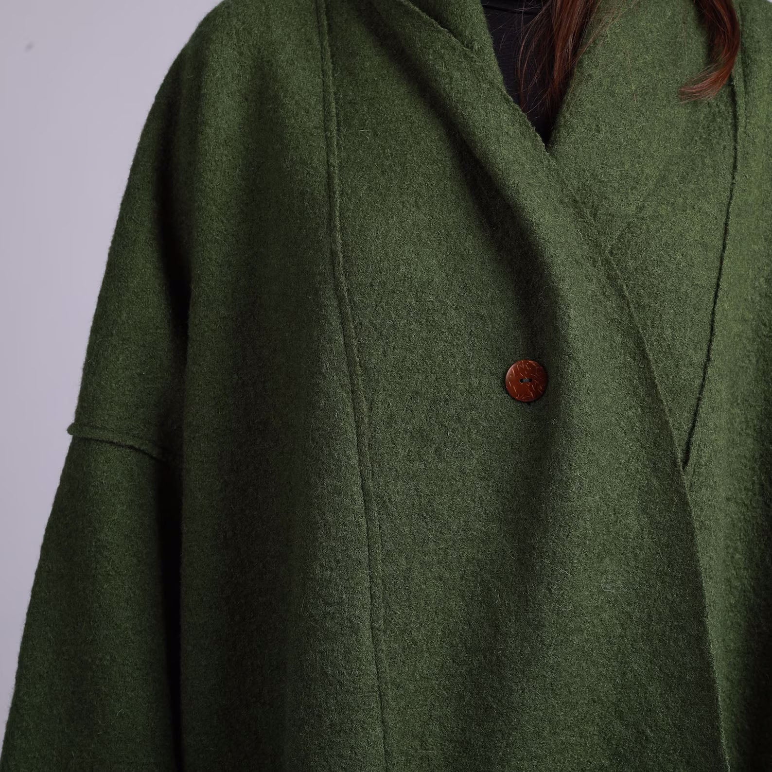 ELLA Oversized Boiled Wool Coatigan Jacket