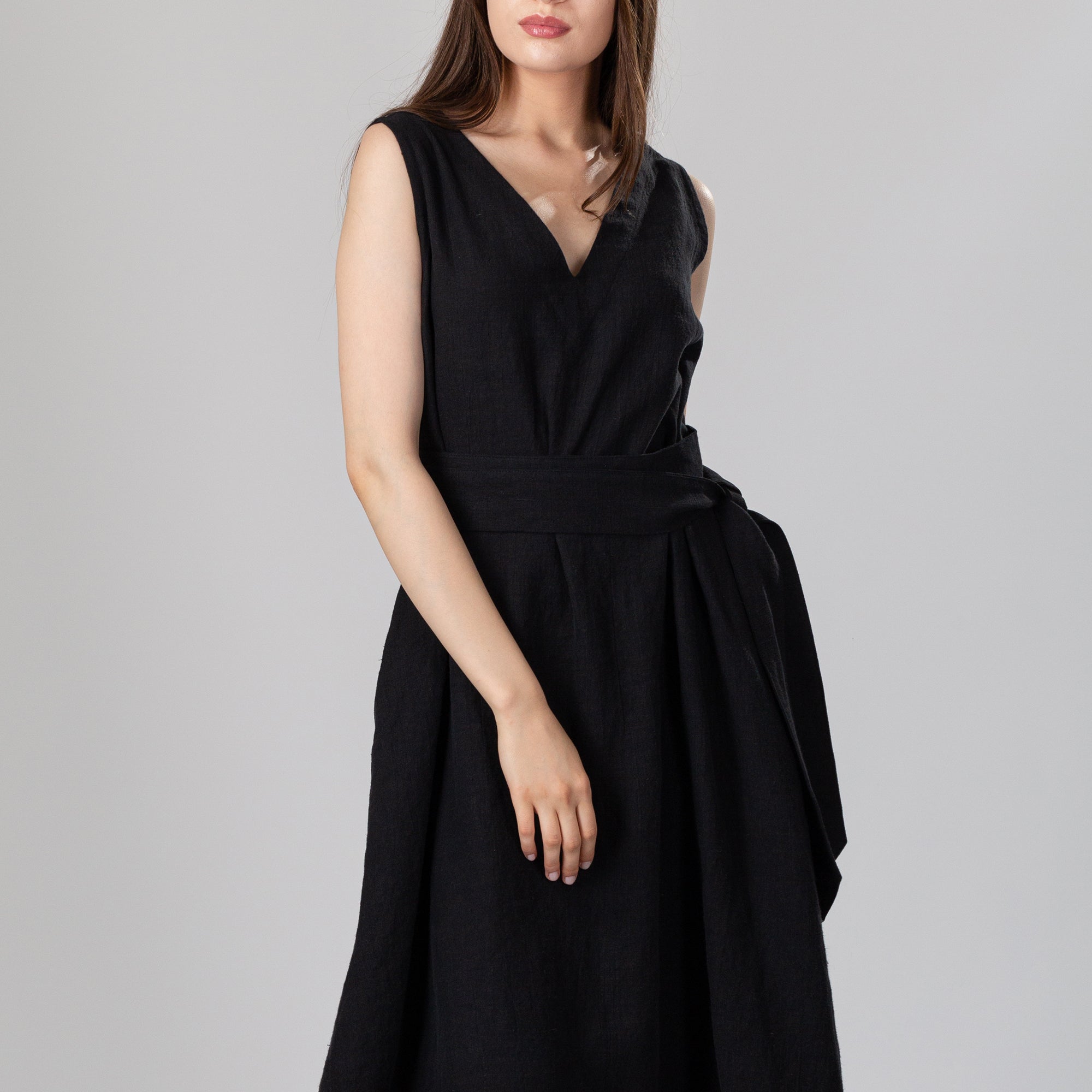 CIEL Maxi Sleeveless Linen Dress, Size S, Color APPLE GREEN